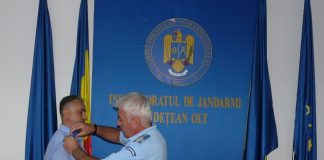 Activitate festivă de trecere în corpul ofițerilor, la sediul Inspectoratului de Jandarmi Județean Olt