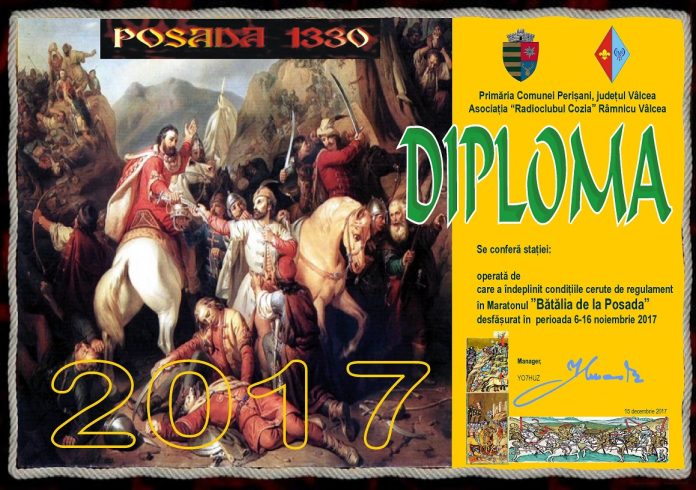 Diploma Batalia de la Posada
