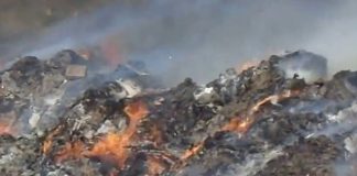 Incendiu izbucnit la un depozit de gunoi menajer din localitatea mehedințeană Halânga