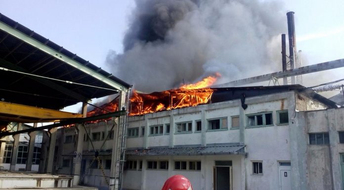 Drobeta Turnu Severin: Firmă de prelucrare a lemnului afectată de un incendiu