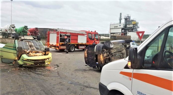 Accident spectaculos produs pe centura municipiului Drobeta Turnu Severin