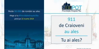 Craiova se află pe locul 20 în cadrul Campaniei ALEGE PRIORITĂȚILE ORAȘULUI TĂU
