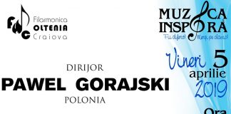 Concert în notă italo-poloneză, sub bagheta dirijorului Pawel Gorajski, la Filarmonica Oltenia Craiova