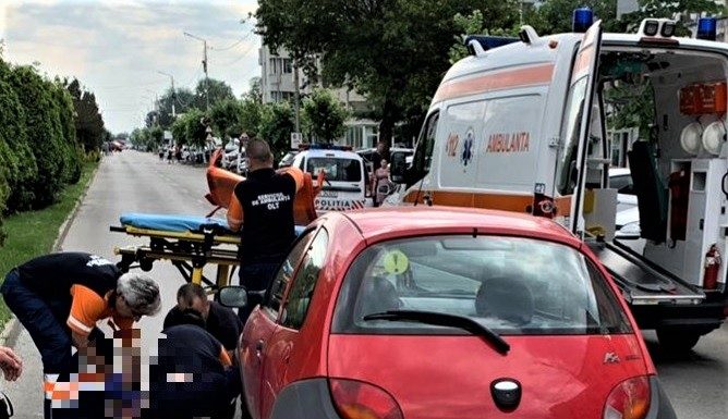 Slatina: Femeie accidentată pe bulevardul Alexandru Ioan Cuza, în timp ce traversa pe trecerea de pietoni
