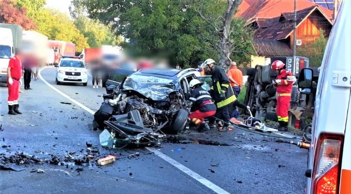 Vâlcea: Tragedie în Călimănești – accident cu 6 victime – două persoane au murit