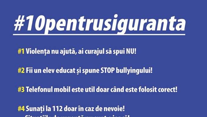 #10PENTRUSIGURANTA – Campanie a MAI la început de an școlar, derulată și în județul Olt