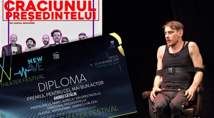 New Wave Theater Festival 2019: Premiul pentru cel mai bun actor, câștigat de Andrei Cătălin de la Teatrul Anton Pann