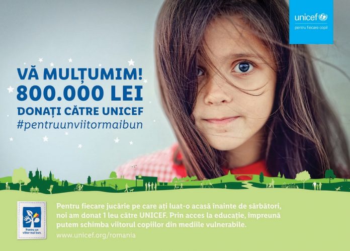 Lidl investeste 800.000 lei - contribuie la reducerea riscului de abandon școlar - UNICEF