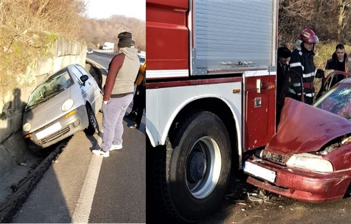 Accident rutier la Jitaru - un autoturism a lovit o masina de pompieri