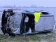 Olt: Accident rutier la intrarea în comuna Coteana – șofer încarcerat în mașina răsturnată
