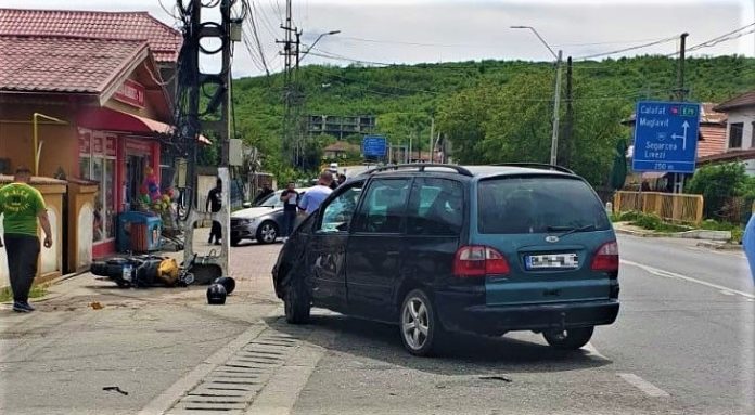 Dolj: Motocicletă implicată într-un accident produs la Podari - două persoane au ajuns la spital
