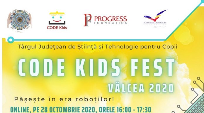 Târgul Județean de Știință și Tehnologie pentru copii CODE Kids FEST 2020 la Râmnicu Vâlcea