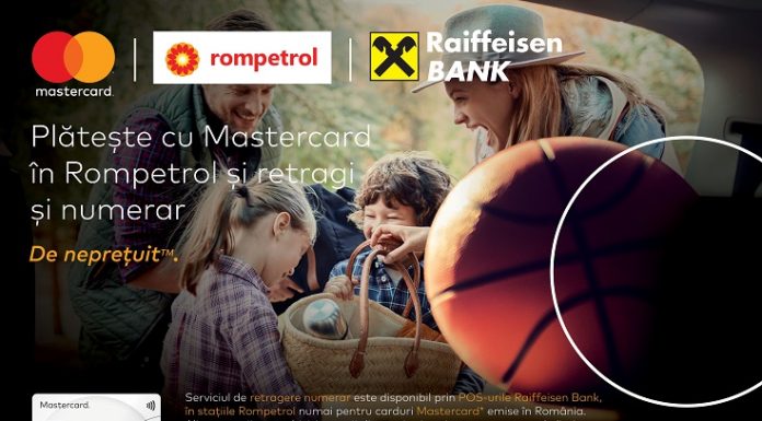 Dacă plătești cu un card Mastercard la POS Raiffeisen Bank din stațiile Rompetrol poți retrage numerar de până la 200 de lei