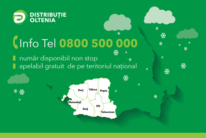 Distribuţie Oltenia - cea mai mare parte a incidentelor provocate de condițiile meteo în judeţele Dolj, Gorj, Mehedinţi, Olt şi Vâlcea au fost remediate Distribuţie Oltenia - cea mai mare parte a incidentelor provocate de condițiile meteo în judeţele Dolj, Gorj, Mehedinţi, Olt şi Vâlcea au fost remediate
