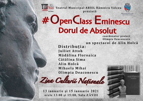 Teatrul Municipal Ariel Ramnicu Valcea #OpenClass Eminescu - Dorul de Absolut Teatrul Municipal Ariel Ramnicu Valcea #OpenClass Eminescu - Dorul de Absolut