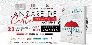 Anca Ghinea, jurnalist și fondatoarea Kreatoria.ro, trainer, în cartea Creatori în acțiune
