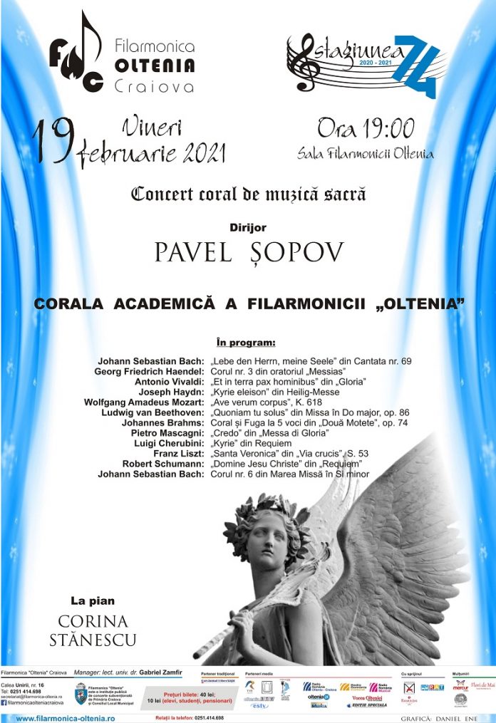 Concert de MUZICA SACRA sustinut de Corala Academica a Filarmonicii Oltenia Craiova