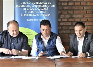 Contract semnat pentru sisteme de alimentare cu apă în Calafat, Maglavit, Cerăt, Balasan, Poiana Mare, Piscu Vechi și Rastu Nou