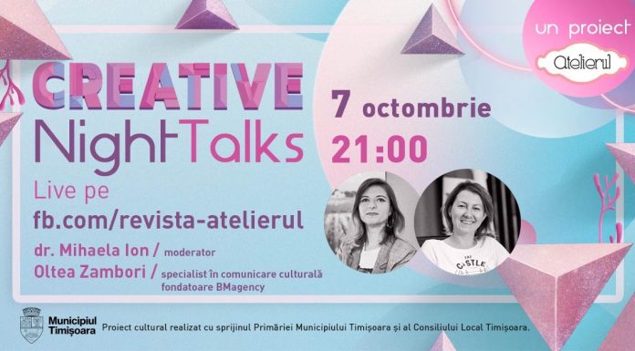 Creative Night Talks în octombrie – despre PR cultural, makerspace, artă contemporană și interdisciplinară