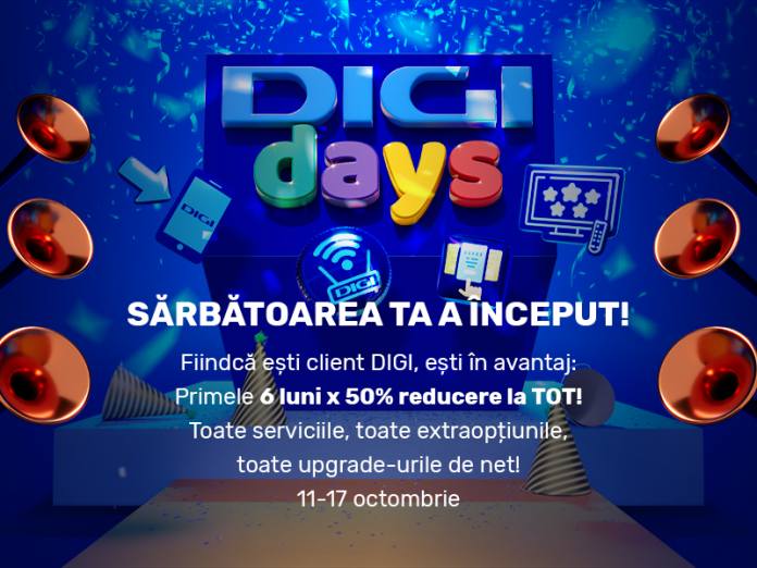 DIGI răsplătește fidelitatea clienților cu reduceri de 50%