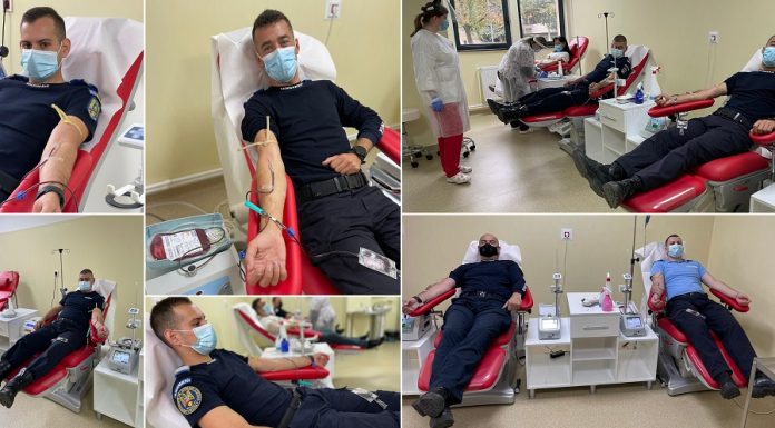 Jandarmii vâlceni s-au alăturat campaniei „Donează sânge! Salvează o viață!”