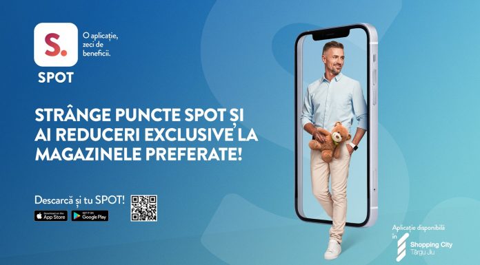 Shopping City Târgu Jiu lansează SPOT, aplicația care aduce puncte de loialitate și zeci de beneficii pentru clienți