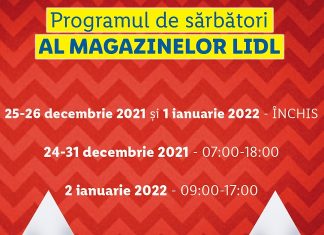 Lidl România oferă 2 zile libere de Crăciun angajaților din magazine