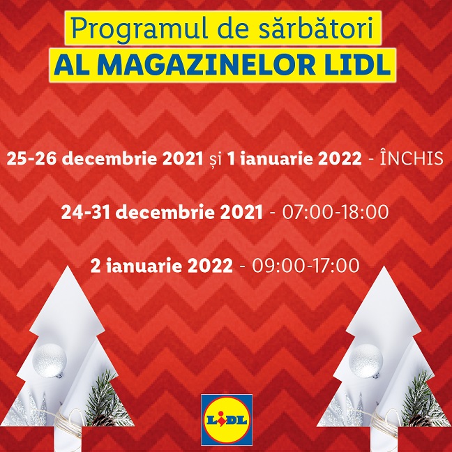 Lidl Romania ofera 2 zile libere de Craciun angajatilor din magazine