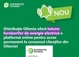 Distribuție Oltenia pune la dispoziția furnizorilor de energie electrică o platformă online pentru acces la istoricul de consum al clienților