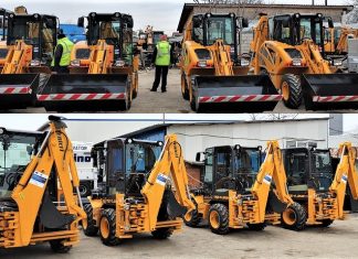 Patru excavatoare achiziționate cu fonduri europene au ajuns la Compania de Apă Oltenia