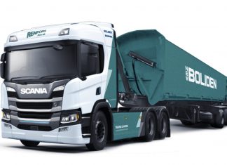 Camion electric Scania de 74 de tone cumpărat de o companie minieră