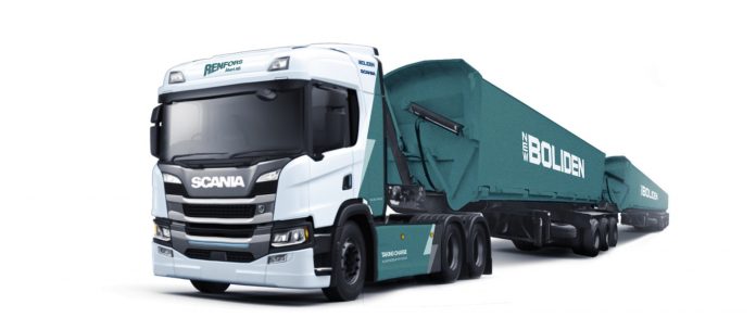 Camion electric Scania de 74 de tone cumpărat de o companie minieră