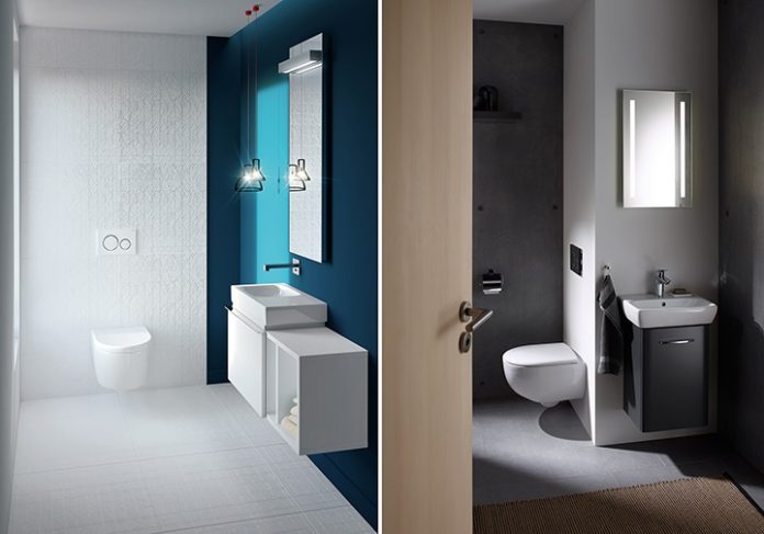 Bai mici in stil mare forme compacte si design atemporal de la Geberit