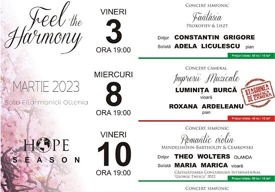 Filarmonica Oltenia – PROGRAM CONCERTE MARTIE 2023