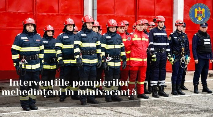 Misiunile pompierilor mehedințeni în minivacanța de Revelion