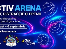 Activ Arena aduce sportul și distracția pe terasa Promenada Craiova, între 21 august și 6 septembrie