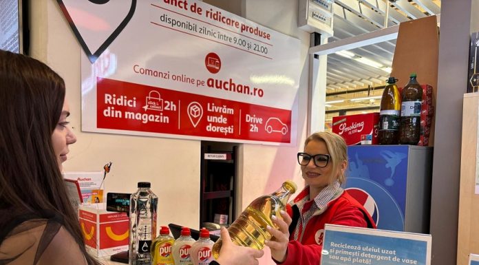 Auchan a depășit pragul de 2 milioane de litri de ulei alimentar uzat colectați pentru reciclare