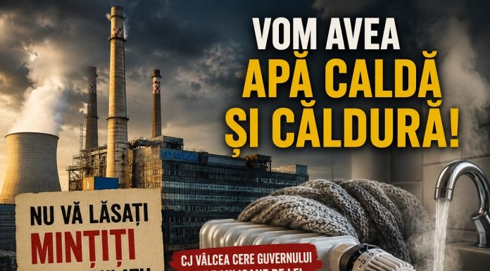 Consiliul Județean Vâlcea: Vom avea apă caldă și căldură!
