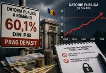 România a trecut linia roșie a datoriei: 60,1% din PIB. Legea blochează creșterea cheltuielilor cu salariile și asistența socială