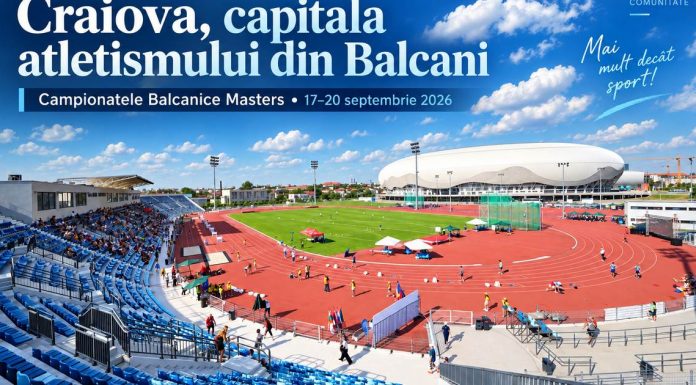 Craiova, capitala atletismului balcanic: aproape 1.000 de sportivi și oficiali din 17 țări, la Campionatele Balcanice Masters