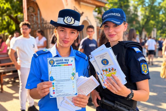Dolj jandarmi în zona școlilor și acțiuni de prevenire pentru elevi și părinți