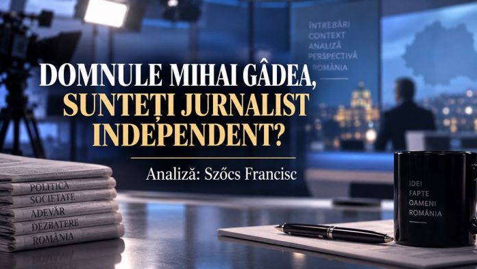 Domnule Mihai Gâdea, sunteți jurnalist independent