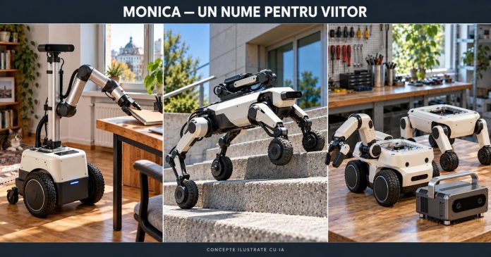Monica AI - Cum ar putea arăta un asistent cu inteligență artificială capabil să se deplaseze și să lucreze în lumea fizică
