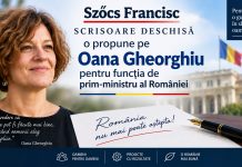 Szőcs Francisc o propune pe Oana Gheorghiu premier: „România nu mai poate aștepta”
