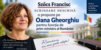 Szőcs Francisc o propune pe Oana Gheorghiu premier: „România nu mai poate aștepta”