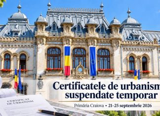 Primăria Craiova suspendă temporar primirea cererilor pentru certificatele de urbanism