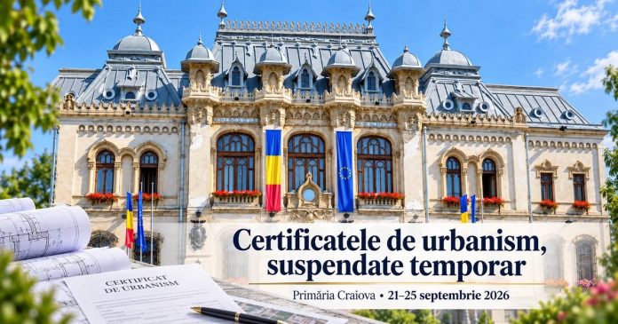 Primăria Craiova suspendă temporar primirea cererilor pentru certificatele de urbanism
