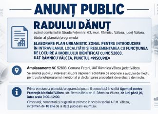 ANUNȚ PUBLIC – RADULUI DĂNUȚ – ELABORARE PLAN URBANISTIC ZONAL