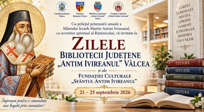 Zilele Bibliotecii Județene „Antim Ivireanul” Vâlcea: cinci zile dedicate culturii, educației și spiritualității