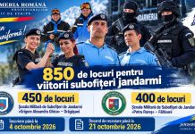 Jandarmeria Română recrutează viitori subofițeri. 850 de locuri disponibile, dintre care 450 la Drăgășani